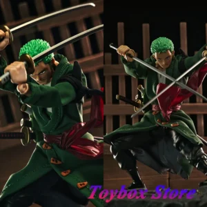 1/12 Anime Roronoa.Zoro Boy Mini Ink Green Long Windbreaker Kimono Waist Clothes Set Accessory For 6" Shf Figure Body Decors