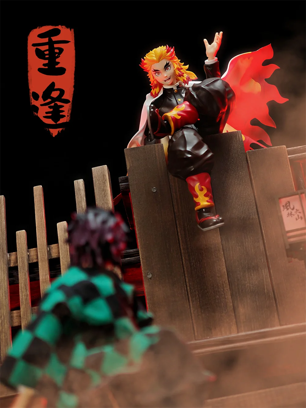 Demon Slayer 1/12 Male Soldier Anime BUZZmod Kyojuro Rengoku Flame Hashira Cape Cloak  For 6in Action Figure Model Toys
