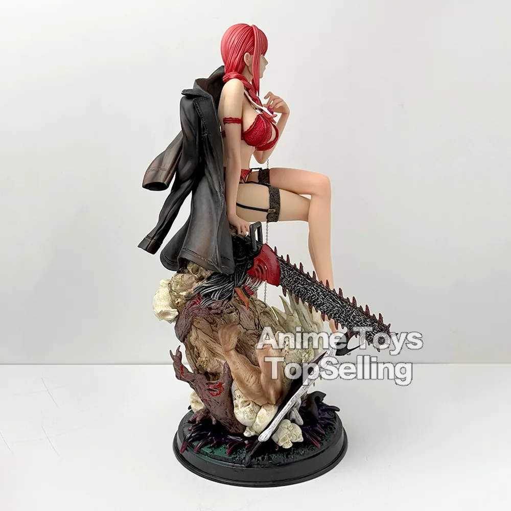 46cm/18.11in Anime Chainsaw Man Figure Makima Action Figures Pvc Statue Desktop Ornamen Collection Model Toys Gifts - Image 4