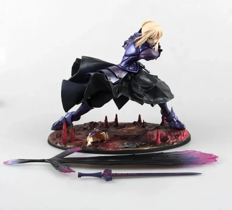 Fate/Stay Night Altria Pendragon Black Saber Hammer Anime Action Figure 18CM Multi-Jointed Toy Model for Collectors And Gifts - Image 6