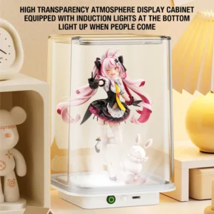 Acrylic display cabinet for collecting characters and blind box toys, equipped with high brightness sensing ambient lighting