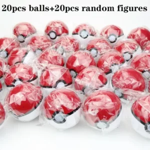 20/pcs Pokemon PokBalls Action & Toy Figures 7cm balls +20pcs figur Random Mini Pokemon Inside Toy Figures for kids gift ﻿