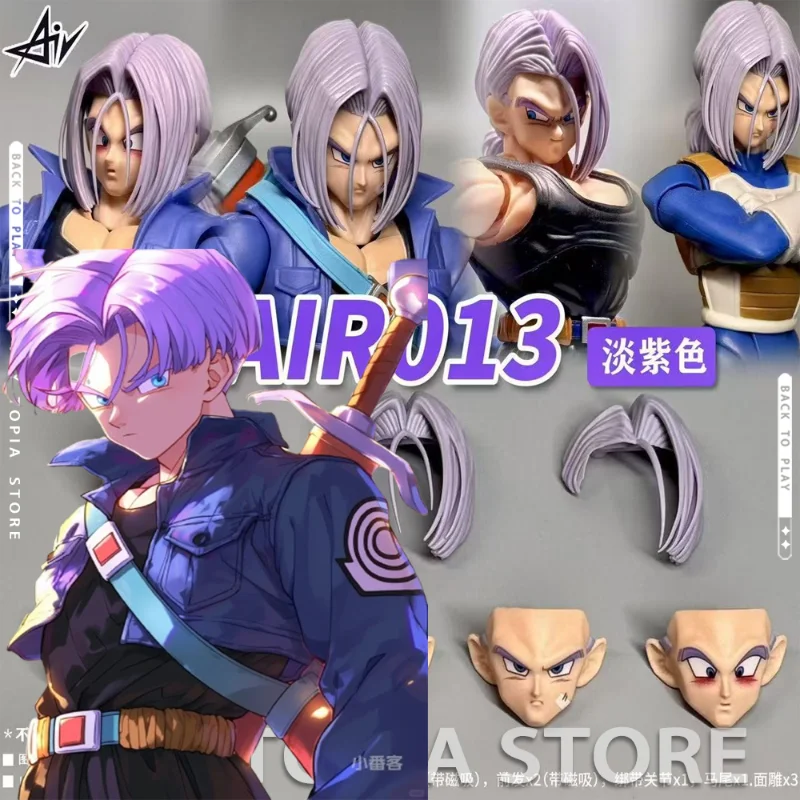 HOT- IN Stock Original Air SHF Dragon Ball Trunks Head Accessories Air013 Air014 Air015 Anime Collection Figures Model Toy Gifts - Image 5