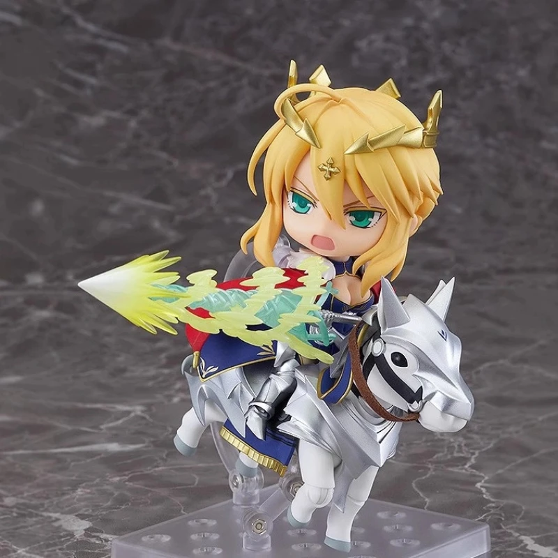 10cm Fate/stay night Altria Pendragon Saber 1532# Q-version Anime Handmade Action Figures Desktop Case Decoration Ornament Gift