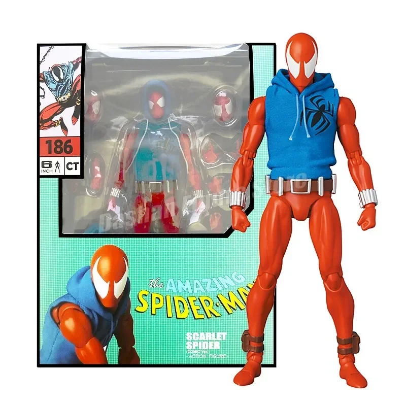 CT Toys Mafex 186 Scarlet Spider Action Figure Comic Wolverine Spiderman Figure Collection Shf The Amazing Spider-Man Model Toys