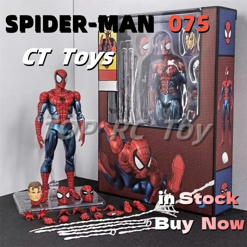 Hot CT Toys SpiderMan Mafex 075 Figure The Anazing Spiderman Comic Ver Mafex 185 Action Figure Figurine Model Toys Kids Gifts