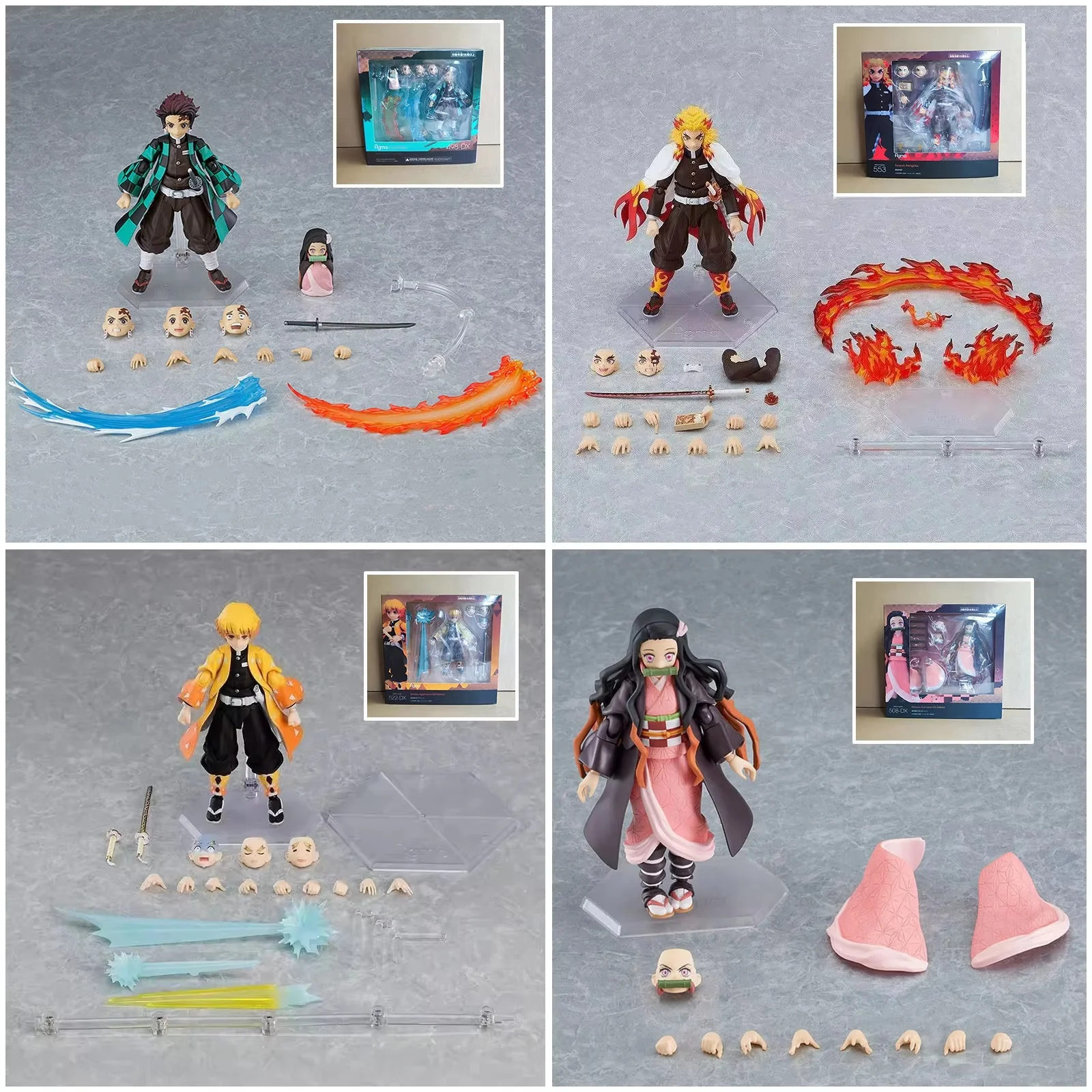 Demon Slayer Figure Kimetsu No Yaiba Rengoku Kyoujurou 522 Tanjirou 498 Kamado Nezuko Kamado 508 Agatsuma Zenitsu 553 Toys Gift