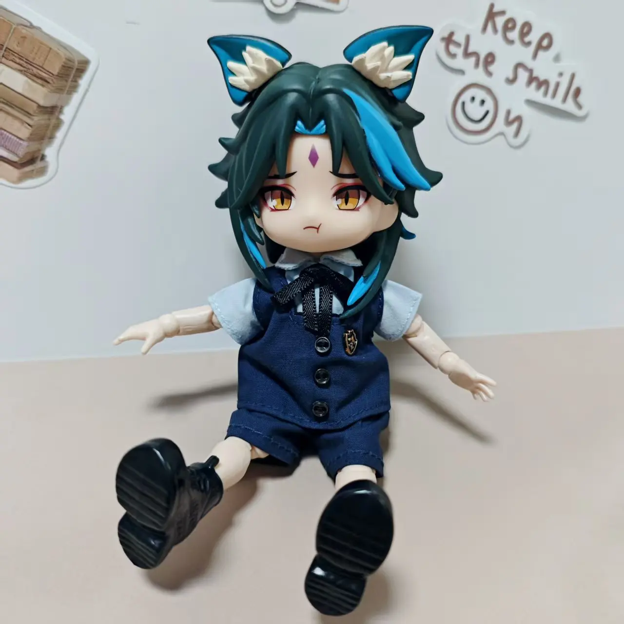 Ob11 1/12 Genshin Impact Anime Xiao BJD Model Doll Action Figure Model Figurine Decoration Toys Dinosaur costume - Image 3