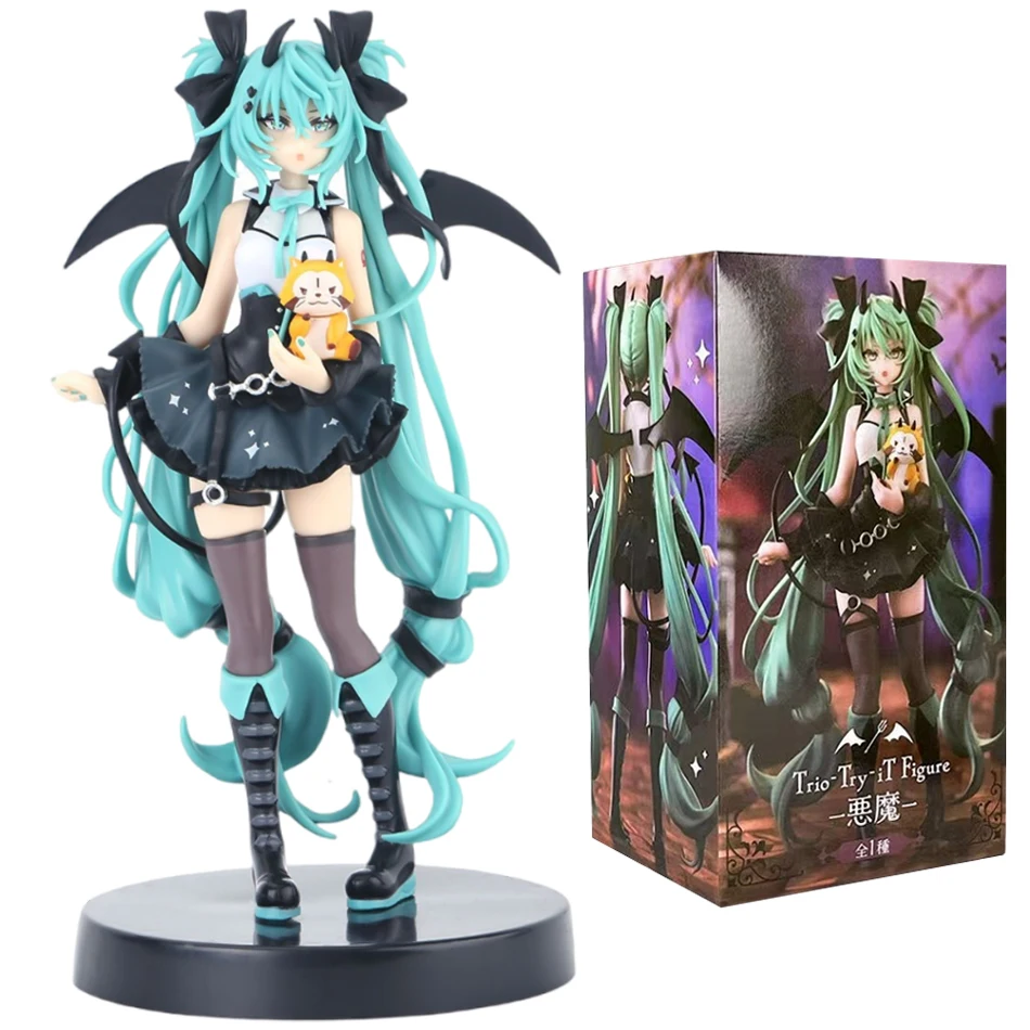 20CM Anime Hatsune Miku X Cinnamoroll Figure Anime Peripheral Collectible Models Decorative Decorations Children Kawaii Gift