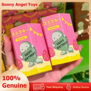 Sonny Angel Smiski Birthday Series Mystery Blind Box Kawaii Figure Cute Glow in The Dark Green Dolls Desktop Ornament Gifts Toys