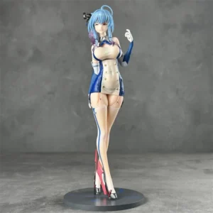 Hot Azur Lane Character Uss St Louis Ice Blue Beautiful Girl Figurine Model Toys Desktop Collection Game Peripheral Gifts