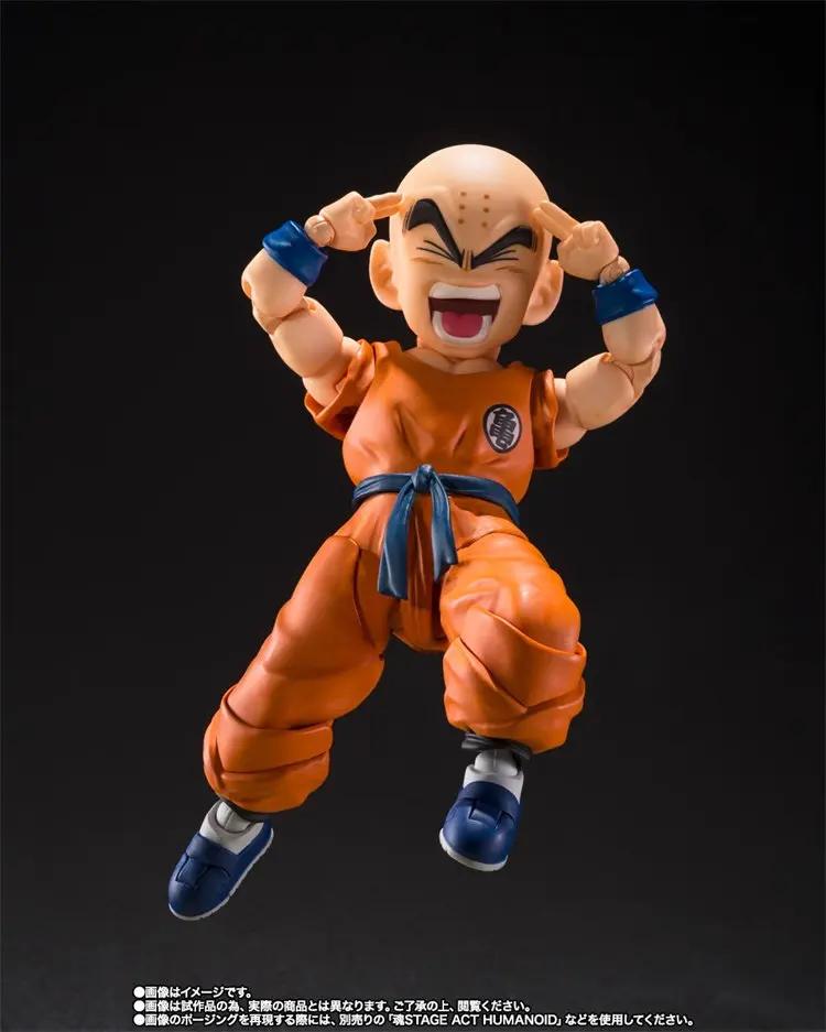BANDAI Dragon Ball Anime Krillin S.H.Figuarts Action Figures Model Figurine Original Figuarts Decoration Toys - Image 4
