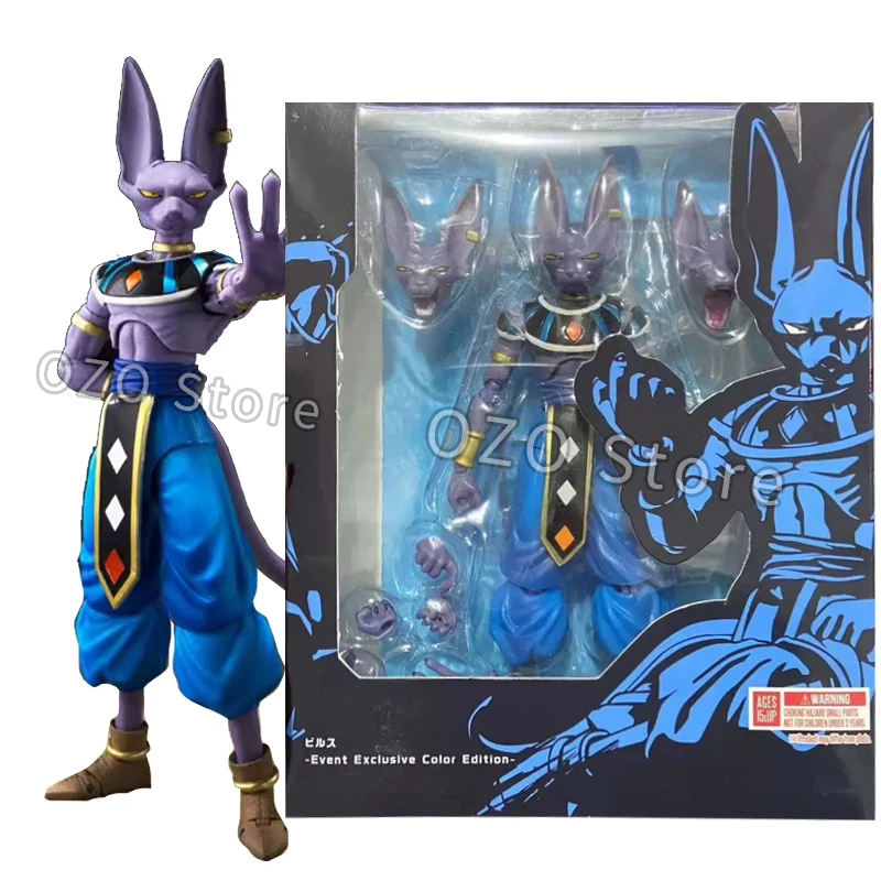 Hot Anime Figure Shf Dragon Ball Z Beerus Super God of Destruction Action Figures PVC Collection Model Toy For Children Gift