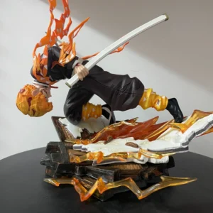28cm Anime Demon Slayer Figure Agatsuma Zenitsu Figures Pvc Statue Collection Model Desk Decoration Doll Christmas Gifts Toys