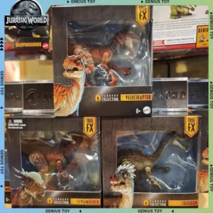 Mattel Jurassic World Hammond Collection Dinosaur Model Reborn Movie Velociraptor Stygimoloch Troodon Action Figure Kid Toy Gift