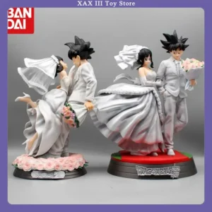 New Dragon Ball Son Goku Chichi Wedding White Wedding Dress Gk Action Figures Limited Statue Wedding Model Decoration Lover Gift