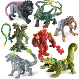 Oenux Phoenix Cerberus Tree Monster Model Snake Magma Puppet Bat Dragon Dinosaurs Action Figures Animals Toy Collection Kid Gift