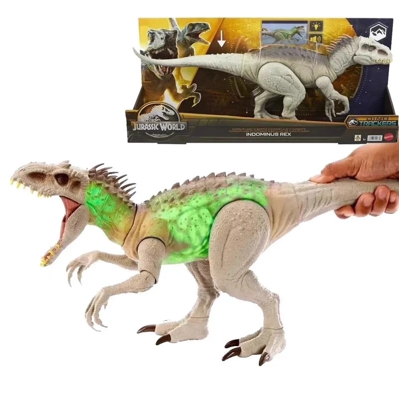 Mattel Jurassic World Dinosaur Model Indominus Rex Camouflage Attack Movie Authentic Realistic Emit Light Sound Toys Kids Gift - Image 7
