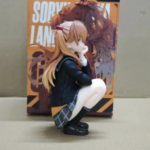 15CM Boxed Anime EVA Asuka Langley Soryu College Style Figures PVC Model Toys Ornament Collect Gifts