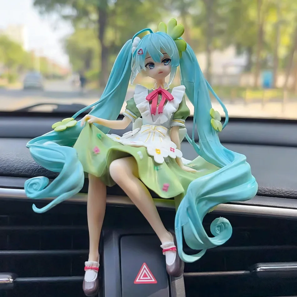 New 14cm Anime Figure Hatsune Miku Noodle Stopper Lucky Grass Fairy Action Figure PVC Collection Model Ornament Toys Gifts
