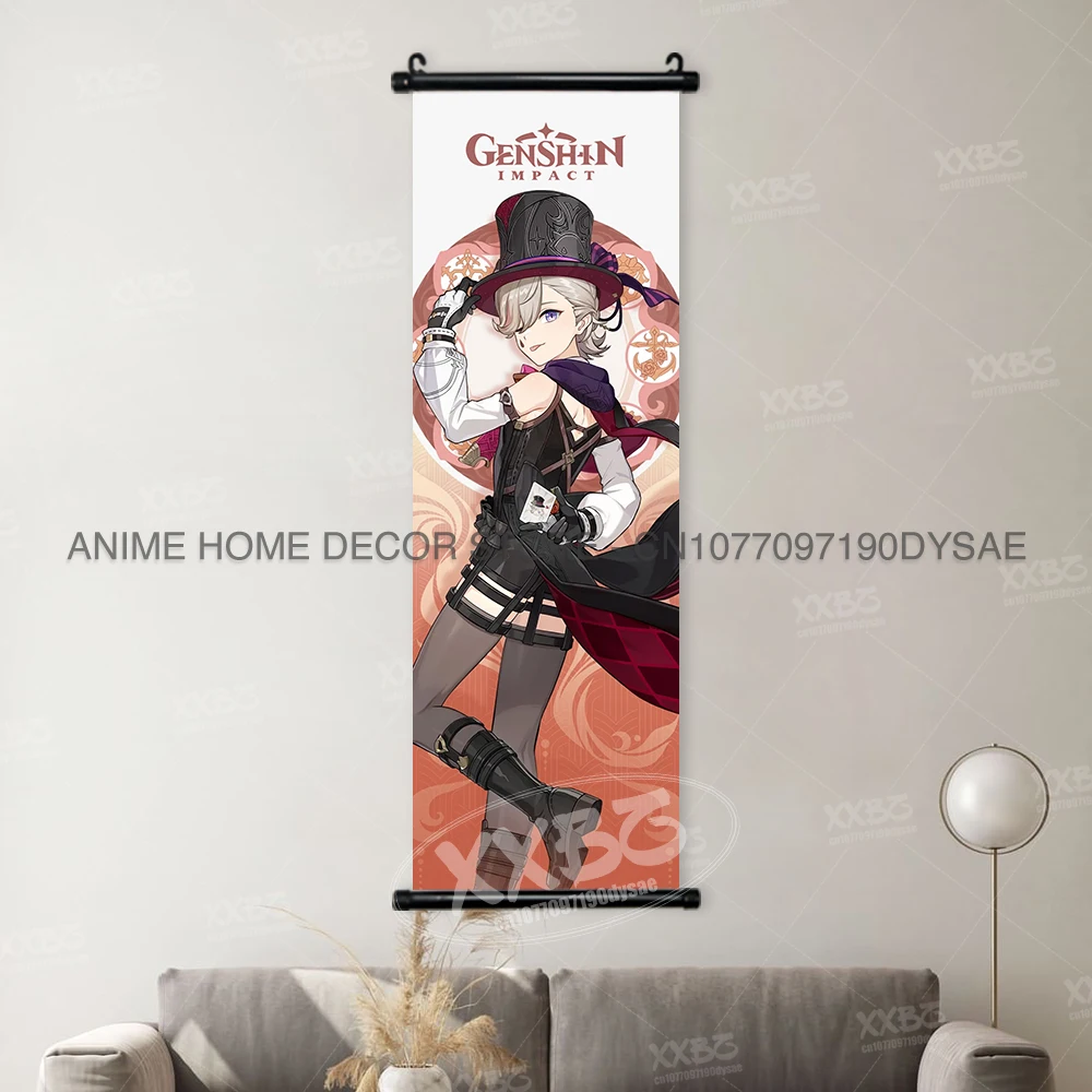 Genshin Impact Poster Arataki Itto Scroll Decorative Picture Barbara Home Decor Sucrose Wall Art Kamizato Ayato Hanging Painting - Image 12