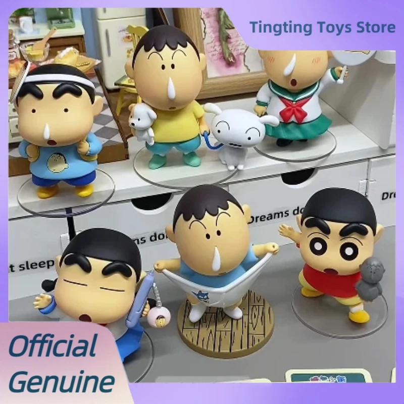 Authentic Crayon Shin Chan My Friend Bochan Series Figure Blind Box Toy Collectible Anime Model Desktop Decoration Girl Gifts