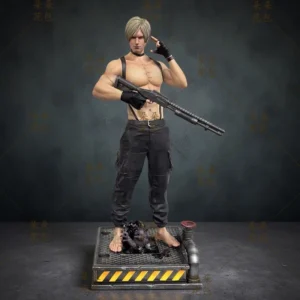 Resident Evil Leon Kennedy 3rd Gk Figure Anime Game Peripheral Desk Decor Statue Leather Style Collectible Gift For Anime Fans