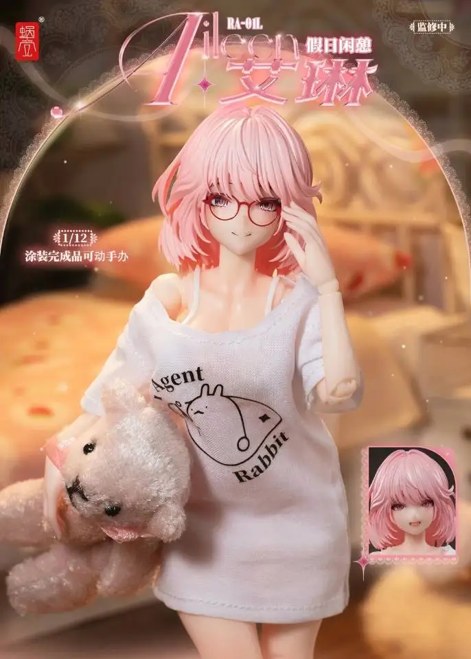 In Stock Snail Shell RA-01L Aileen Loungewear Black Ver Movability Model Toys 1/12 Anime Doll Beautiful Girl Holiday rest
