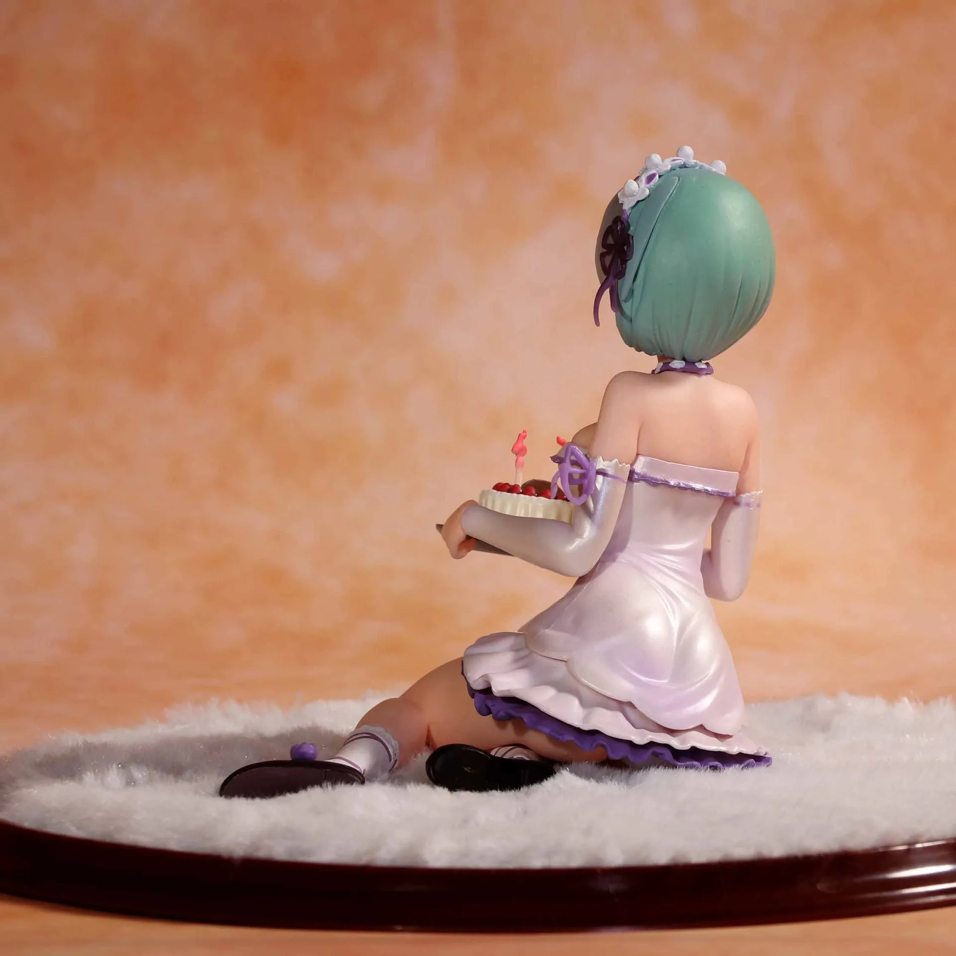 13CM Anime Re:Zero kara Hajimeru Isekai Seikatsu Rem Birthday Cake Happy Birthday Sitting Model Toy Gift Action Figure With Base - Image 5