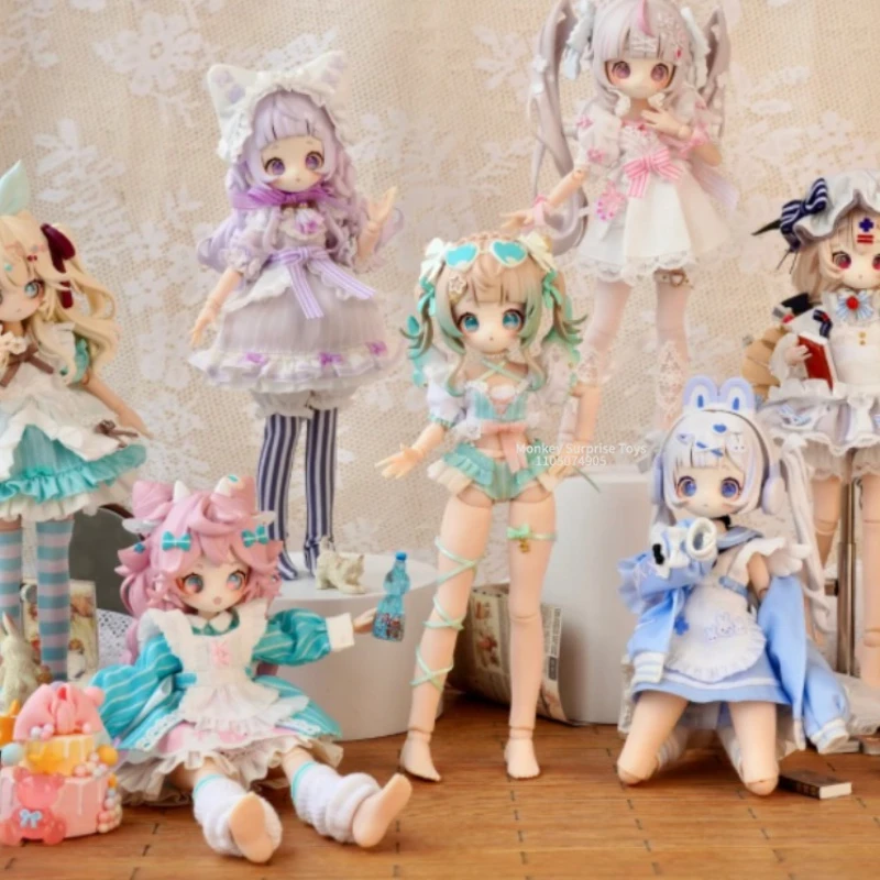 In Stock OneMore Sugar Girls MJD 1/8 Movable Joint Blind Box Toys Mystery Box Dolls Desktop Action Anime Figure Surprise Gift