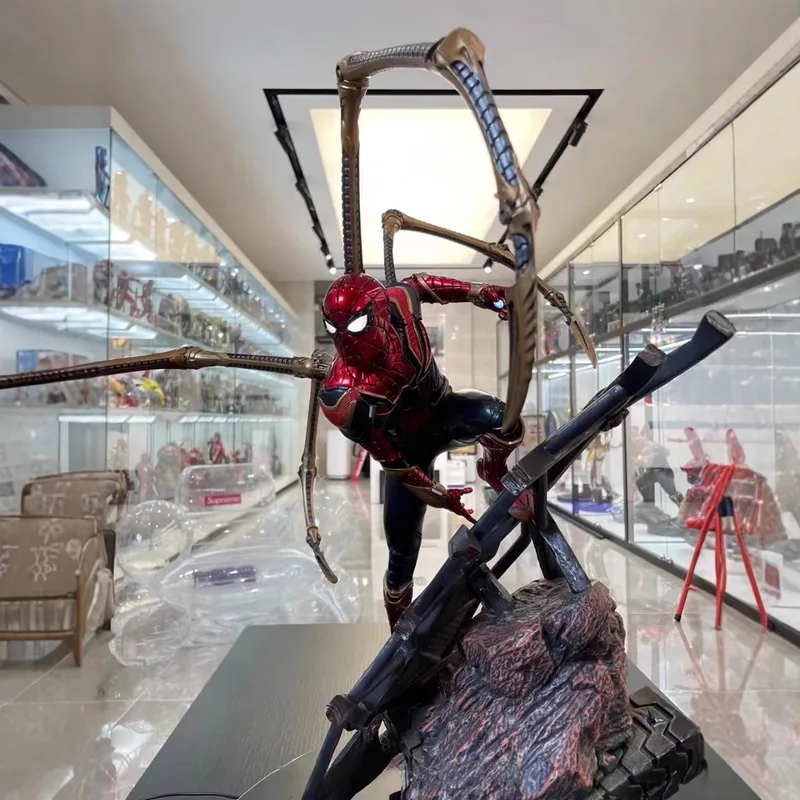 New Product In Stock Spider Man Figurine Avengers: Endgame Marvel Peripheral Steel Battle Suit Model Ornament Birthday Gift - Image 3