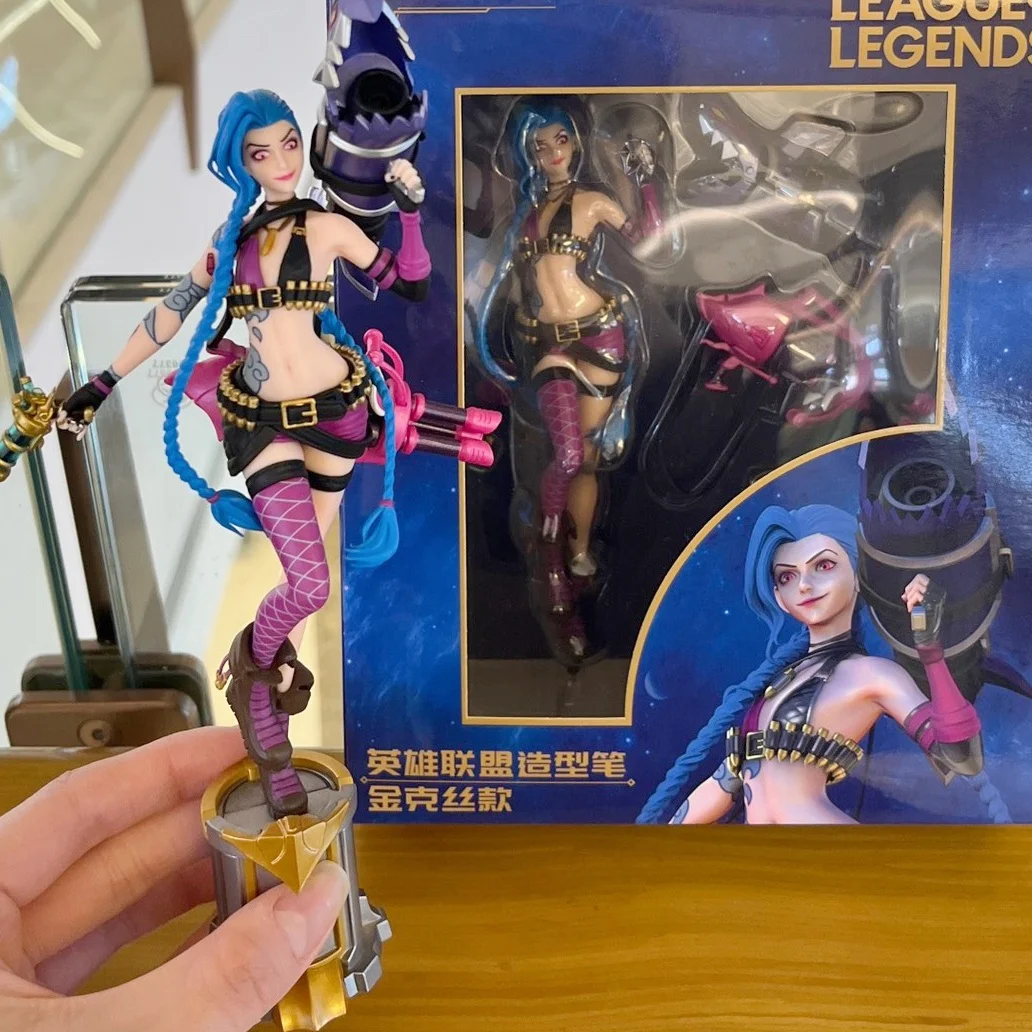 22cm League Of Legends Anime Figurine Luxanna Crownguard Lux Kaisa Jinx Action Figure Tiktok Hot Chrismas Gifts Cool