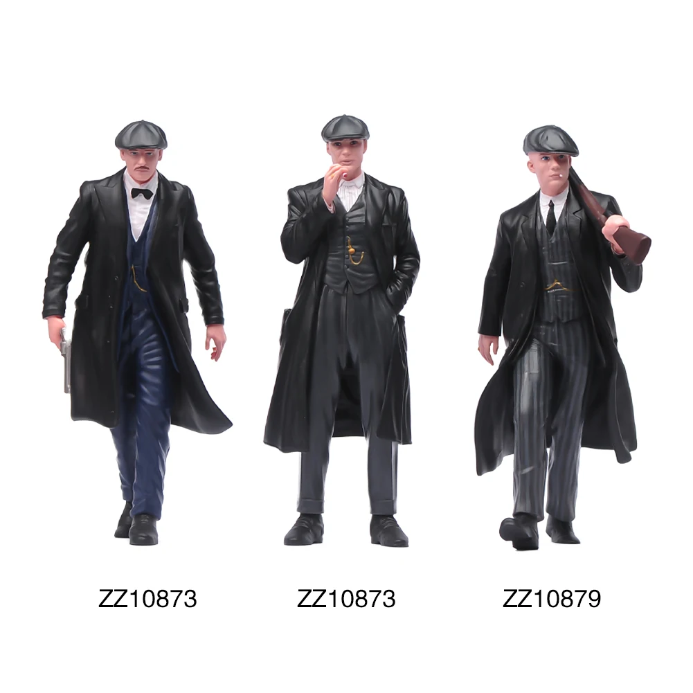 Miniature 1/18 1/24 1/43 1/64 1/87 Gangster Man Wearing Duckbill Hat Holding Gun Painted Figure Model Toys Mini Scene Props - Image 6