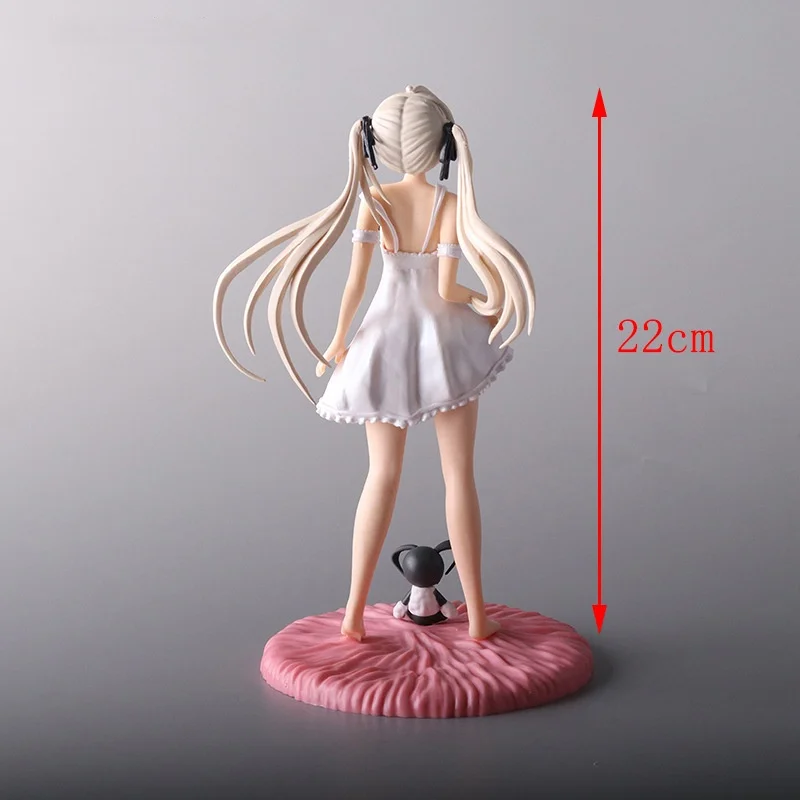 Japan New 24cm Yosuga no Sora Figure PVC Action Anime Doll Model Toys cute white suspender skirt Figure for girl gift