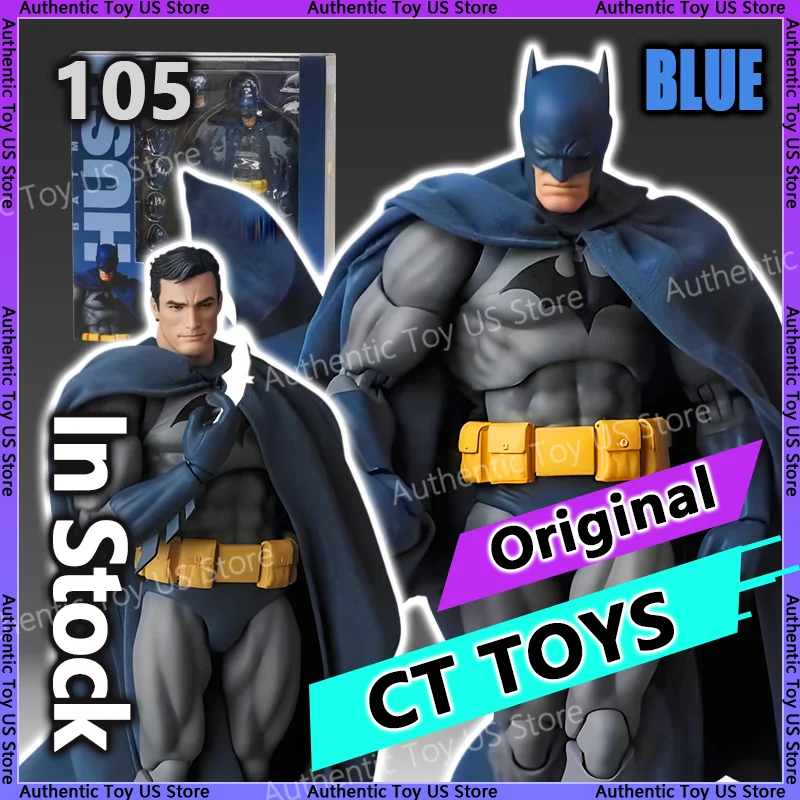 New CT Toys Batman Hush Blue Version Mafex 105 Bat Man Black Version Dc Anime Action Figure Figurine Model Statue Gifts Toys