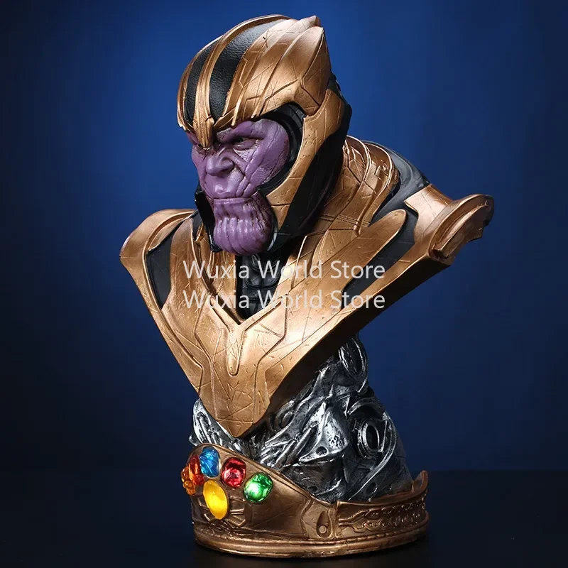 38cm Thanos Half-body Sculpture Figure The Avengers Anime Figures Collection Desktop Ornament Decoration Best Gifts for Children