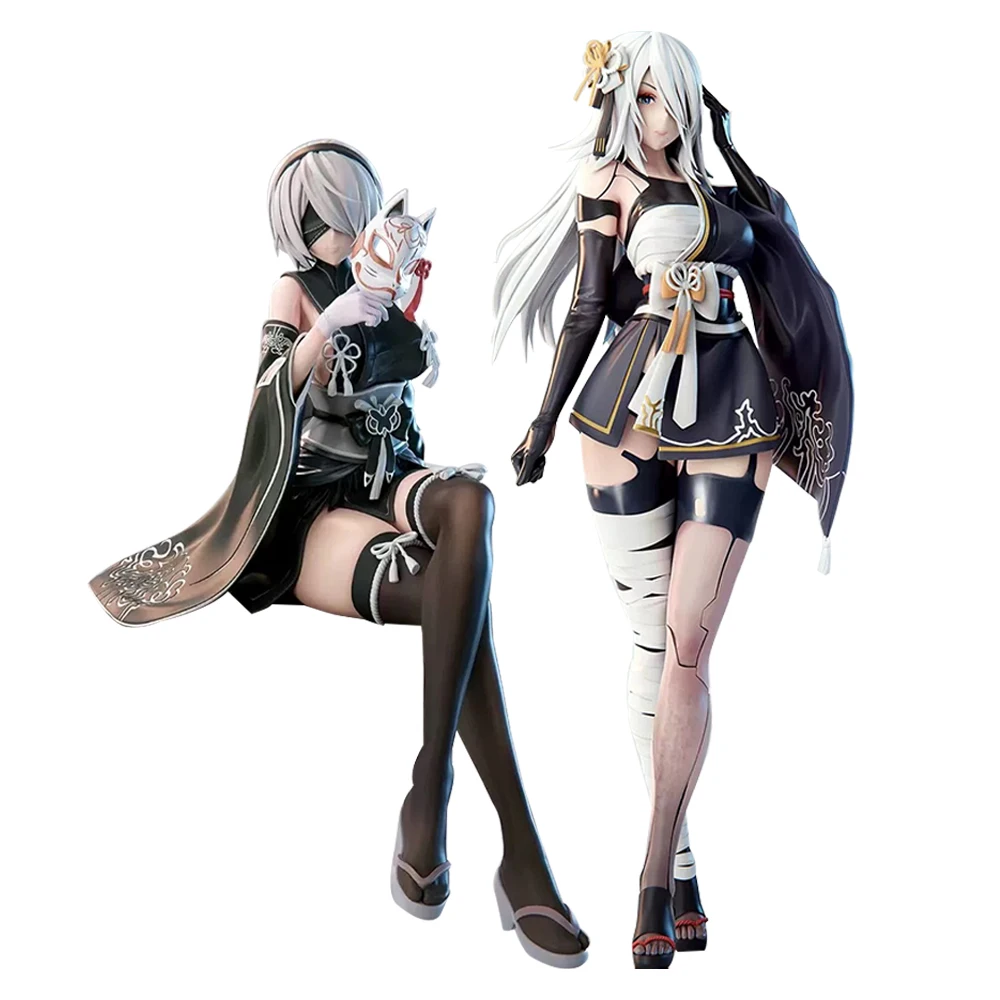 Game Figure 2B sitting action figures YoRHa Type A kimono 2A figurines Doll PVC Models Toys Adult Collection Statue Gifts 21.5cm