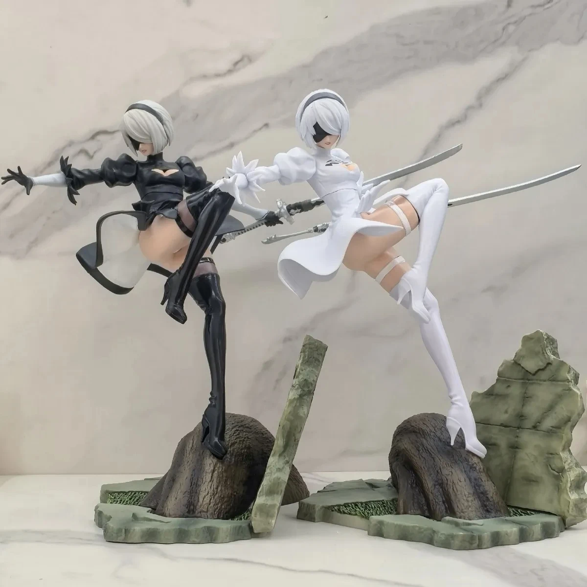 24cm NieR:Automata Figure YoRHa No. 2 Type B Anime Figure Pvc Gk Statue Figurine Model Doll Collection Room Decora Desk Toy Gift