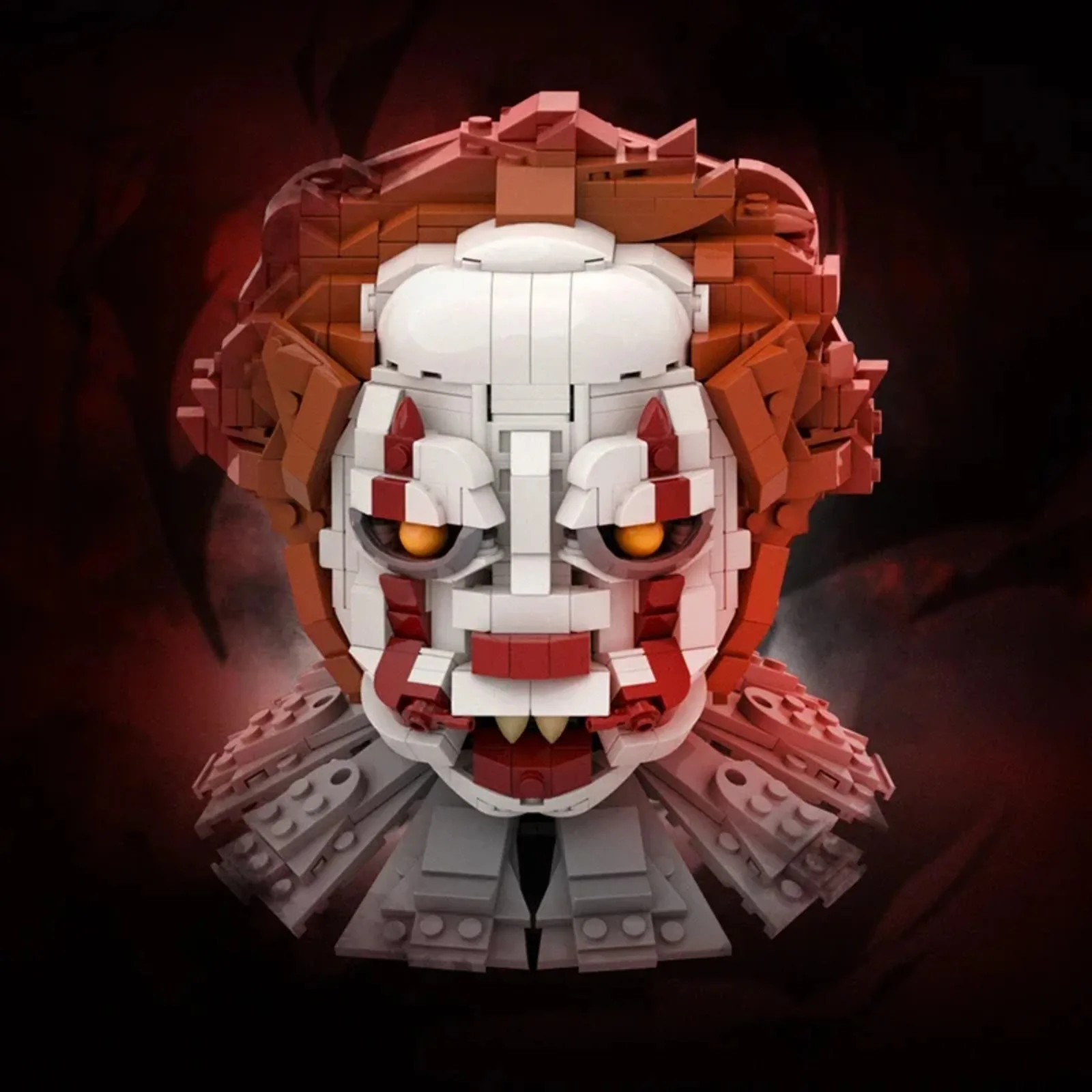 Pennywise Bust Building Blocks Stephen King's Figure Bricks Toys Halloween Gifts for Fans and Adults(880 PCS) - Image 5