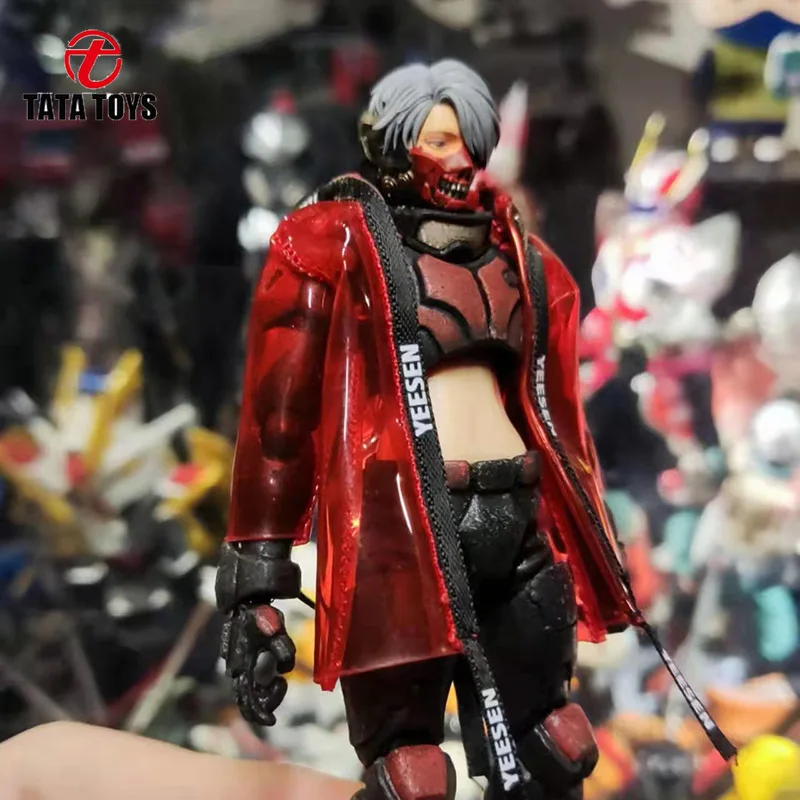 3.75 inch 1/18 scale dolls clothes plastic raincoat accessories fit 3.75 inch action figure acid rain war Cyberpunk