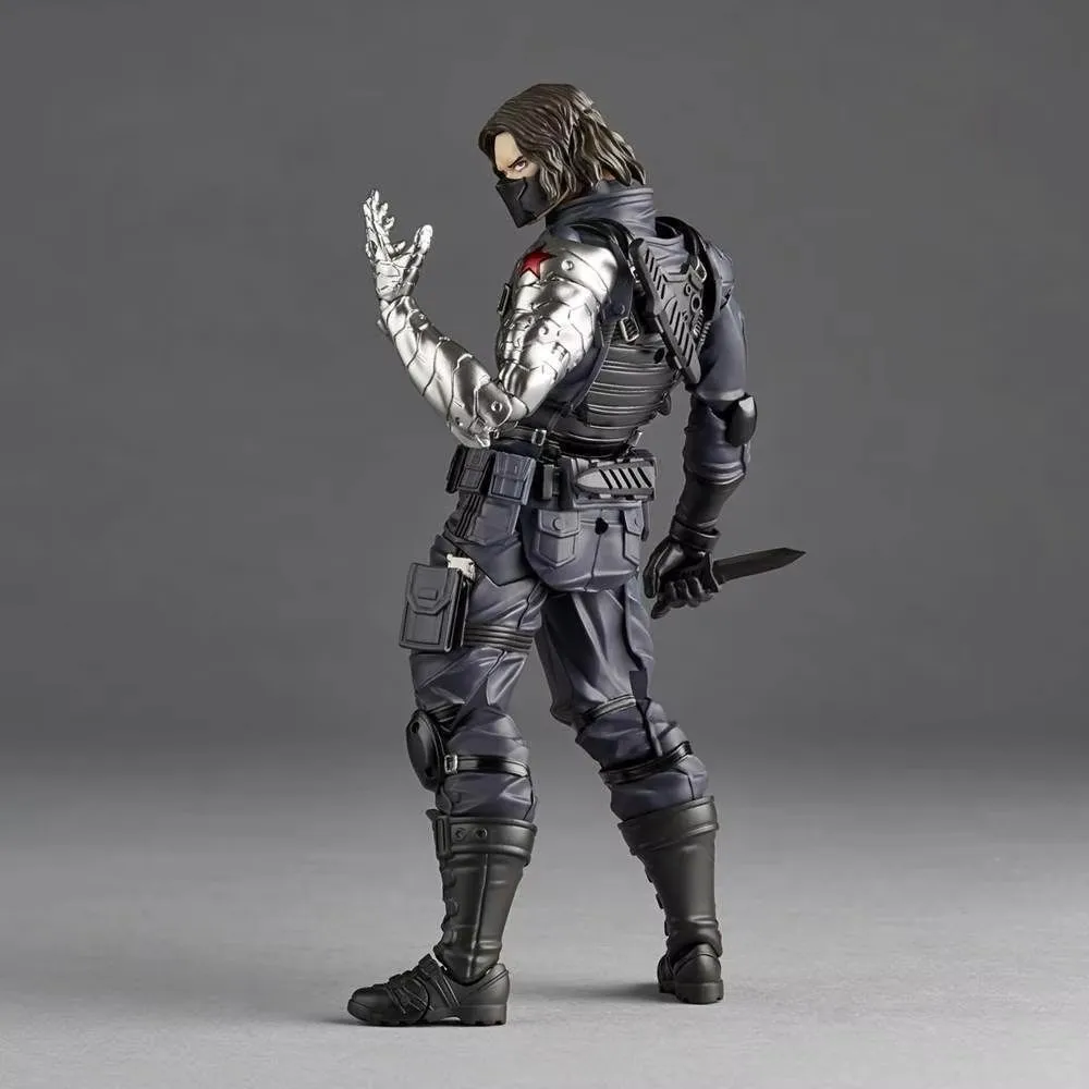 Kaiyodo Winter Soldier Revoltech AMAZING YAMAGUCHI Bucky Barnes Captain America Anime Action Figures toy birthday TOYS gifts - Image 6