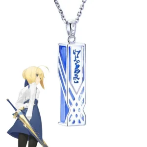 Anime Game Fate Peripheral Blue Pendant Necklaces Altria Pendragon Avalon Fashion Collect Gifts