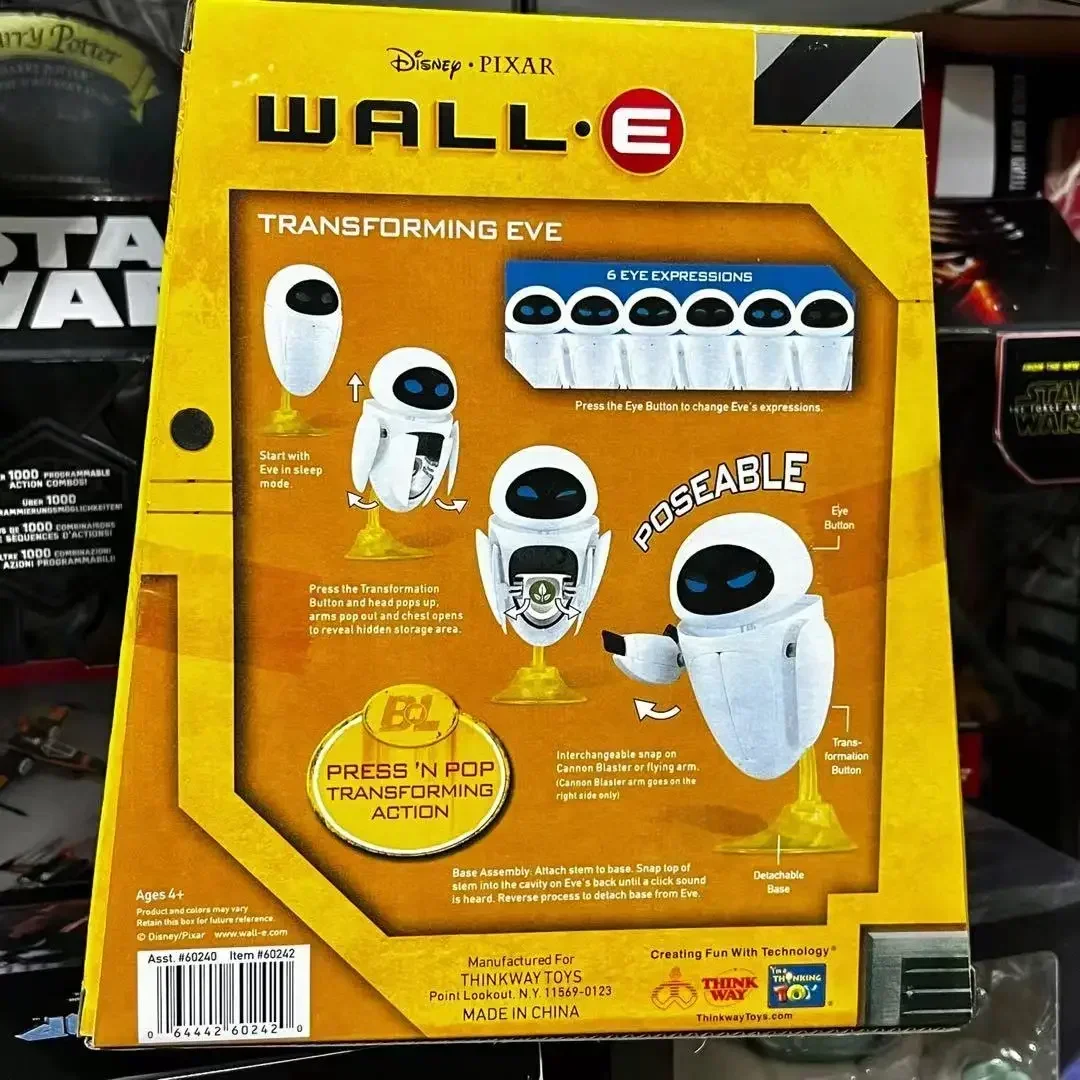 Disney Walle Toys EVE Transforming WALL E Anrme Robot Action Figure Model PVC Toy Kid Birthday Gift for Children CollectionMovie - Image 5