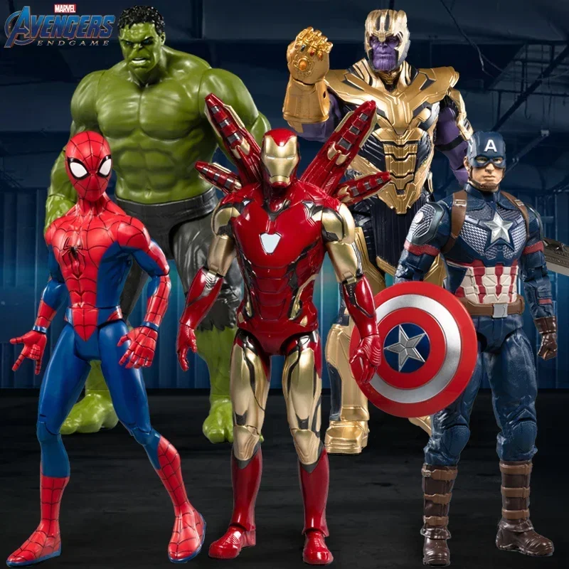 Original Multi-character 36cm Captain America Hands-on Toy Marvel's Avengers Spider-Man and Iron Man Exquisite Figurine Gifts - Image 6