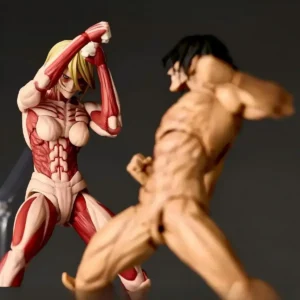 New Attack On Titan Amazing Yamaguchi Revoltech Nr068 Female Titan Annie Leonhart Figures Figurine Collection Model Toys Gifts