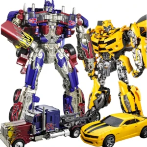 30CM Transformation Optimus Prime Bumblebee Megatron Black Gold Robot Toy Alloy Star Commander Truck Car Toy Action Figure Gift