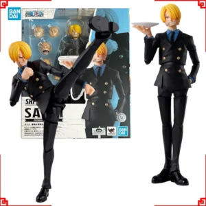 Bandai One Piece Anime Figure SHF Sanji Romance Dawn Action Figures High Poseability Collectibles Toys For Boys Gift