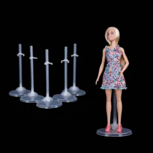 1 Piece Doll Collection Display Stand, Doll Fixing Support Stand with Transparent Plastic Waist Clip, Suitable for Doll Standing Display in Home or Office Decoration