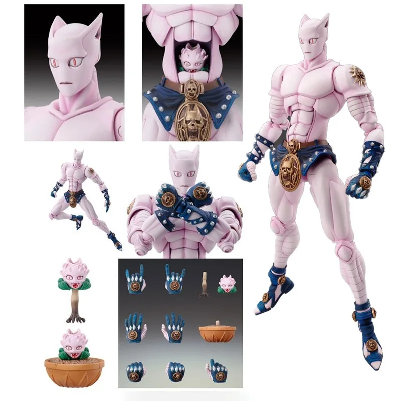 Jojo’S Bizarre Adventure Jojo Kira Yoshikage Killerqueen Anime Action Figurines Fashion Desktop Ornament Boy Toy Killer Queen
