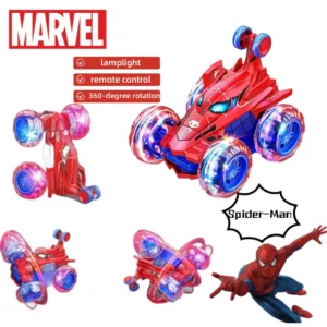Marvel Spider-Man Styling Children's RC Car Creative Handsome Cool 360 Degree Rotation Stunt Off-road Lights Dump Car Toy Gift